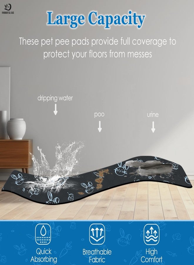 MODESLAB Washable Guinea Pig Bedding for 2 Story Guinea Pig Cages, Fast Absorption Reusable Guinea Pig Cage Liner, No Shrunk, Anti-Slip Bottom, Leak-Proof Pee Pad Mat, 12” x 24” & 24” x 48” (Navy) - Image 4